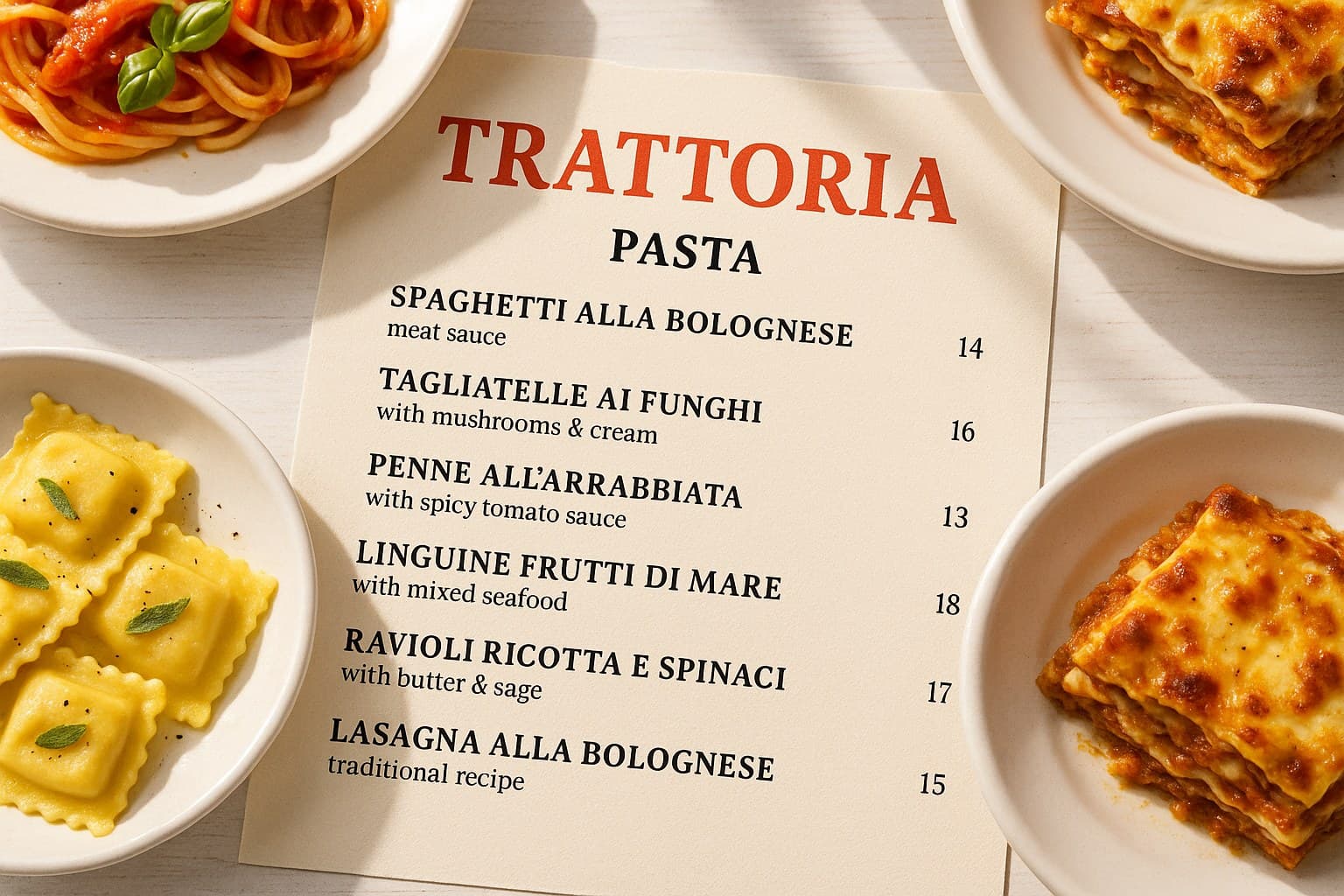 Common food words travelers should know in Italy