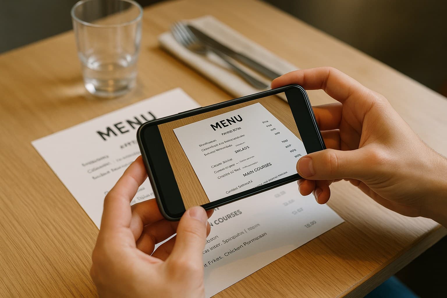 Menu photos: how to scan better for clearer results